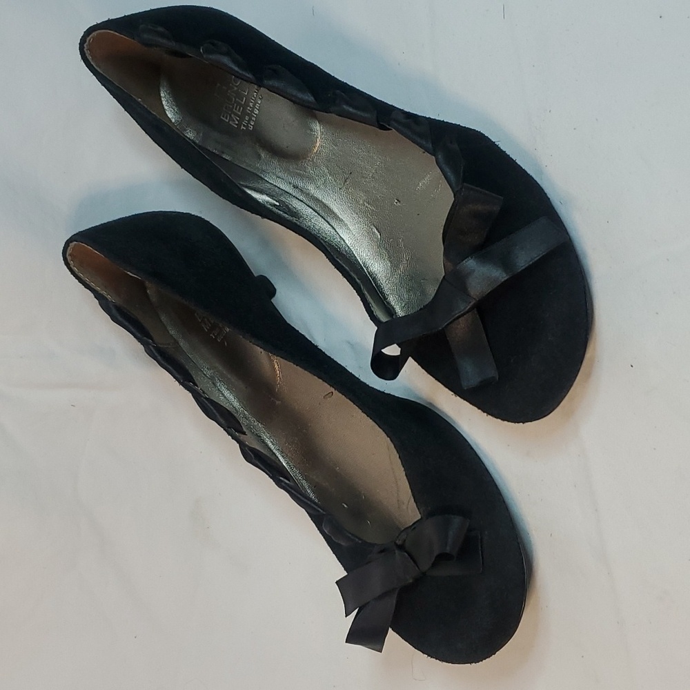 Vintage Bruno Meli suede kitten heels size 39 8.5